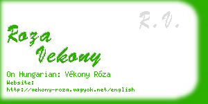 roza vekony business card