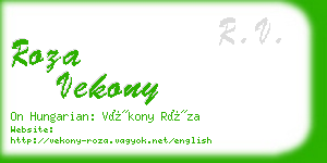 roza vekony business card